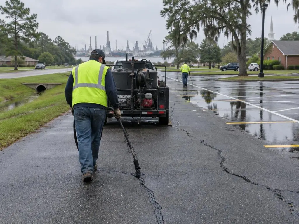 Crack Sealing in Beaumont, TX
